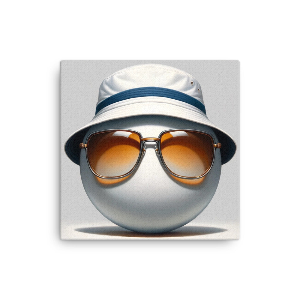 Blue Stripe Bucket Hat - Canvas Print