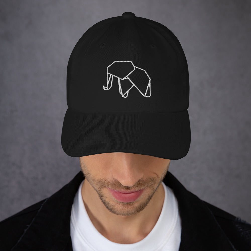 Elephant (white) - Origami Series - Cap