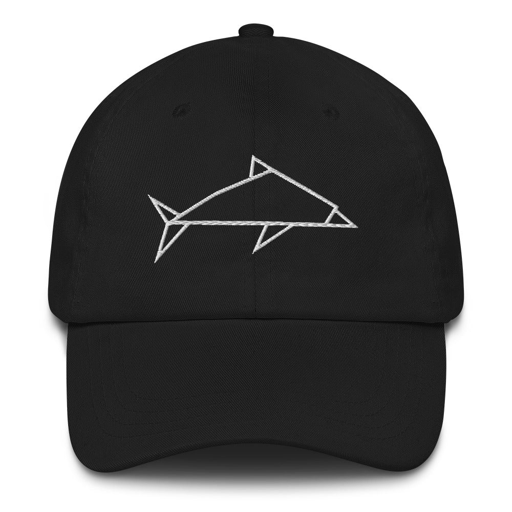 Dolphin (white) - Origami Series - Cap
