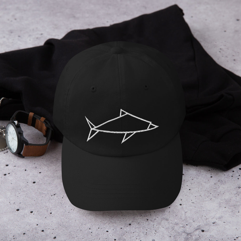 Dolphin (white) - Origami Series - Cap