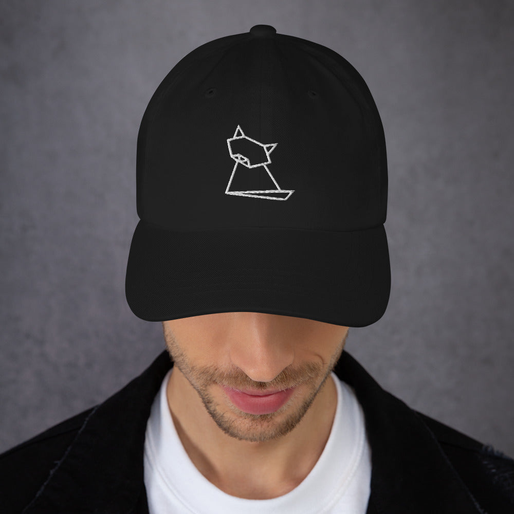 Cat Sit (white) - Origami Series - Cap