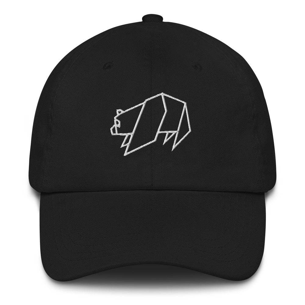 Bear Pounce (white) - Origami Series - Cap