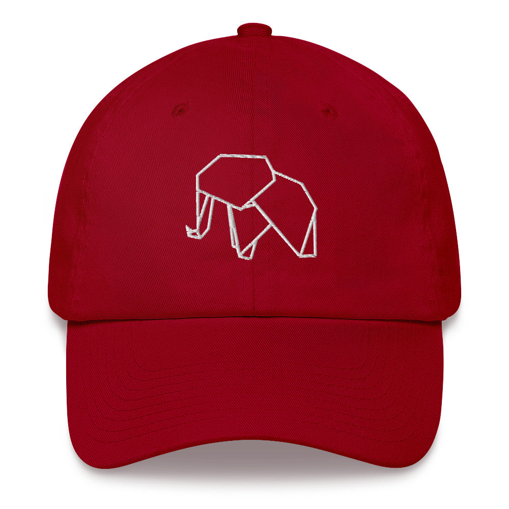 Elephant (white) - Origami Series - Cap