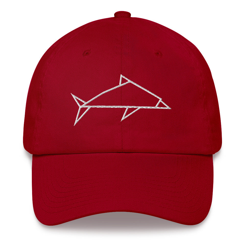 Dolphin (white) - Origami Series - Cap