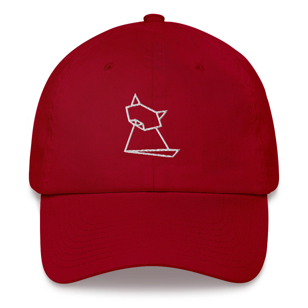 Cat Sit (white) - Origami Series - Cap