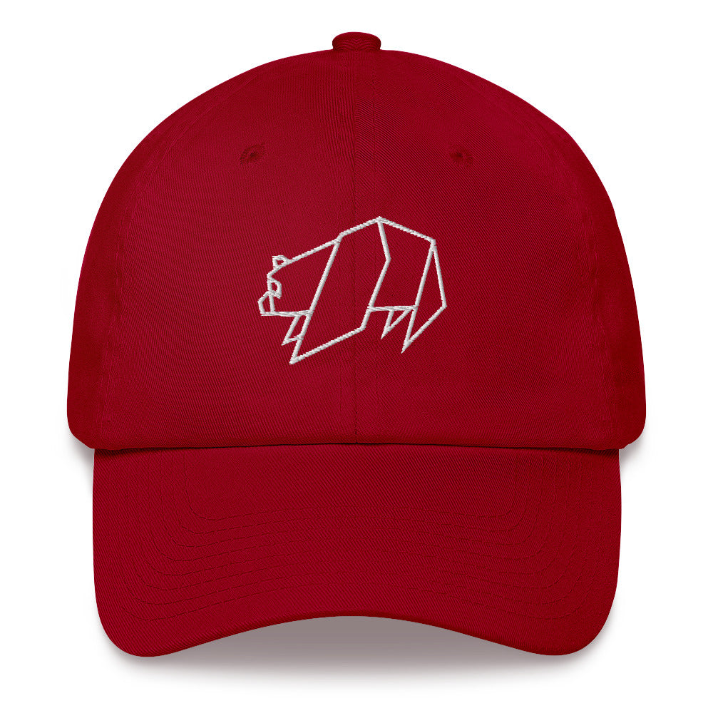 Bear Pounce (white) - Origami Series - Cap