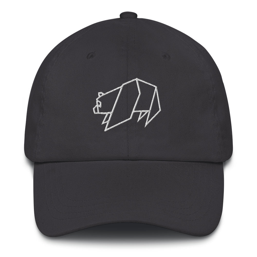Bear Pounce (white) - Origami Series - Cap