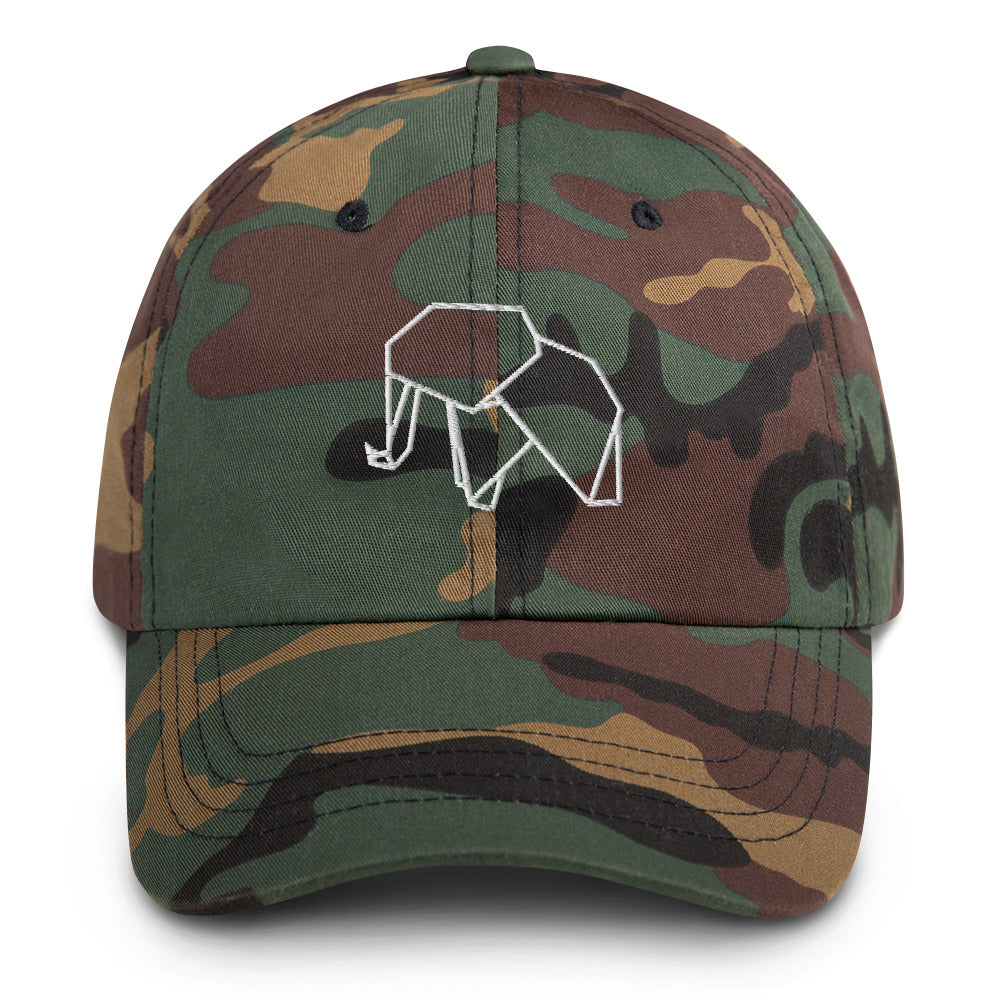 Elephant (white) - Origami Series - Cap