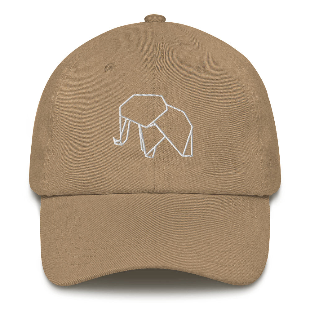Elephant (white) - Origami Series - Cap