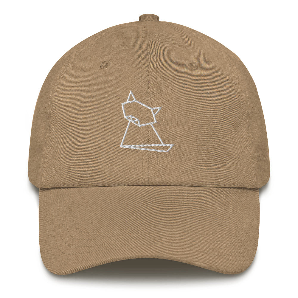 Cat Sit (white) - Origami Series - Cap