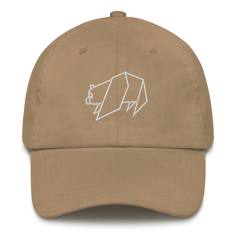 Bear Pounce (white) - Origami Series - Cap