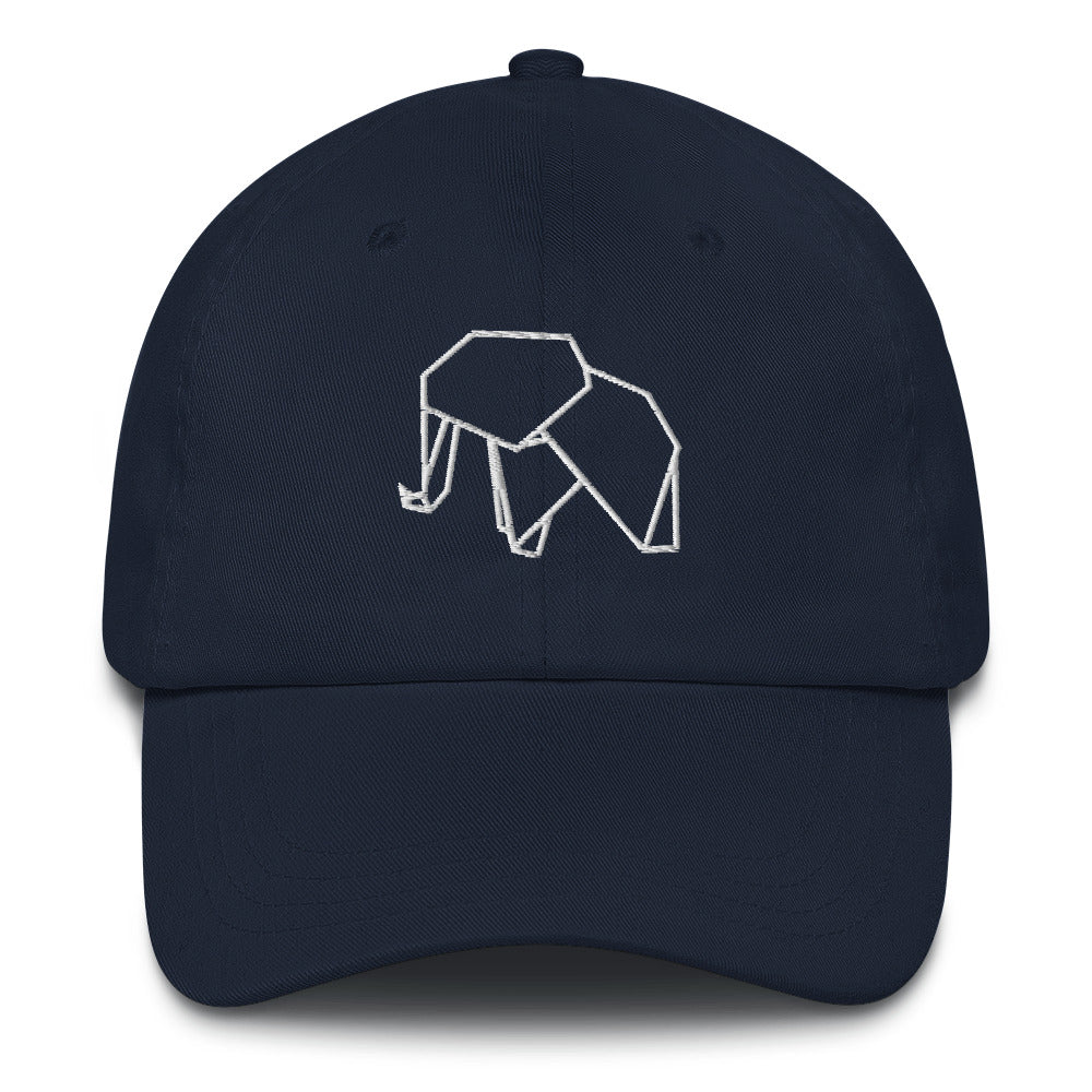 Elephant (white) - Origami Series - Cap