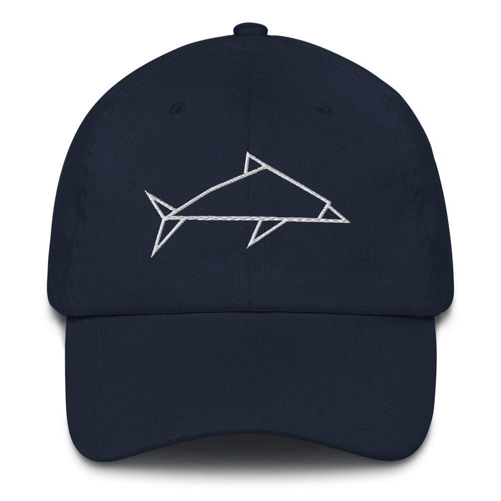 Dolphin (white) - Origami Series - Cap