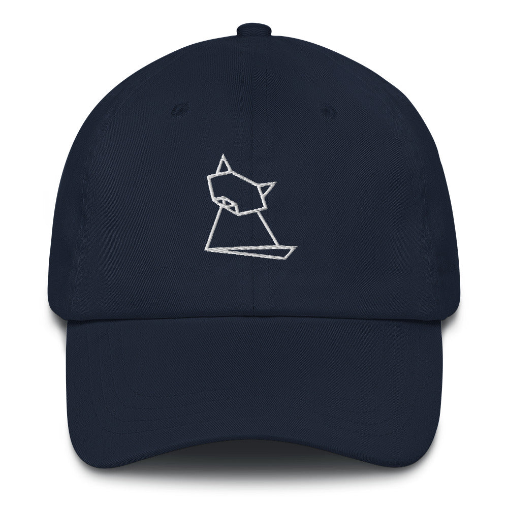 Cat Sit (white) - Origami Series - Cap