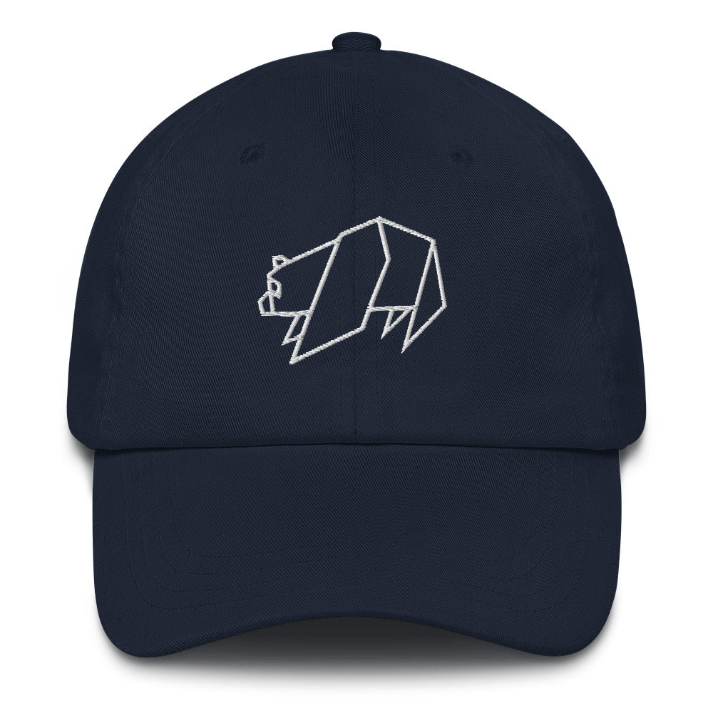 Bear Pounce (white) - Origami Series - Cap