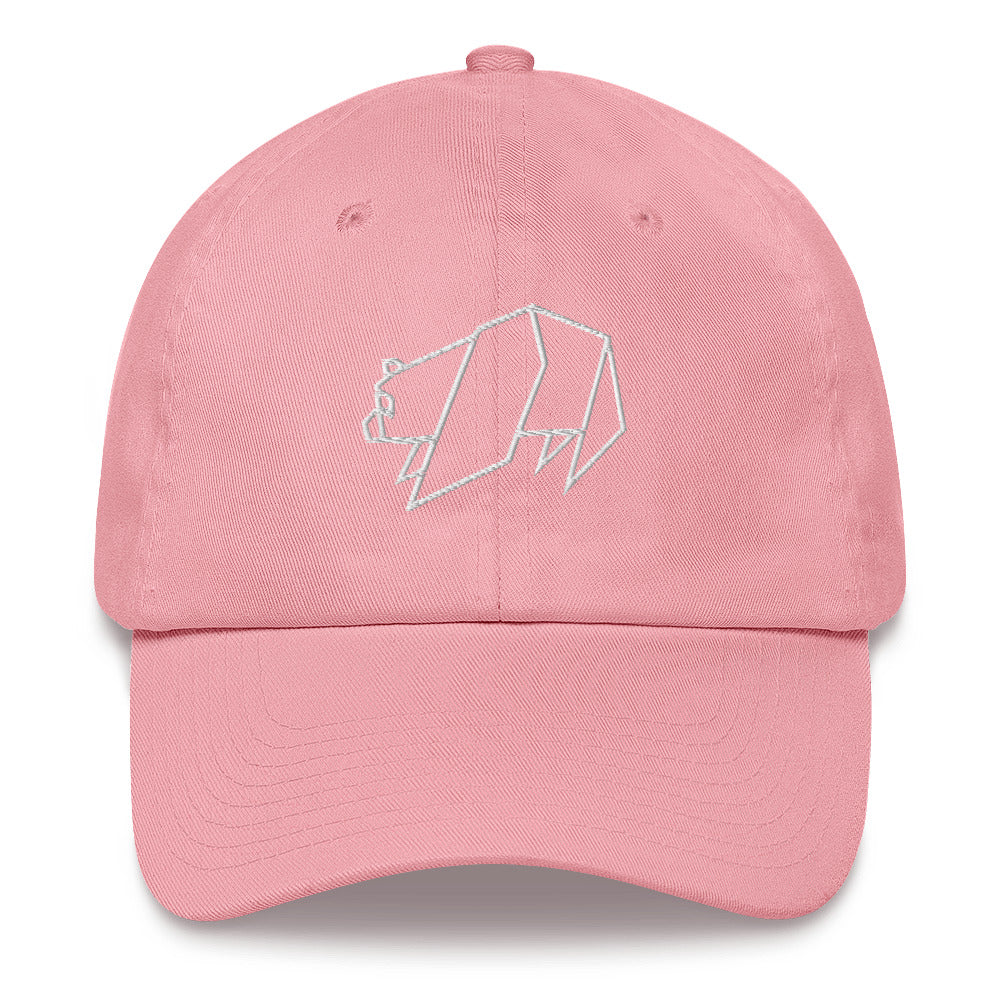 Bear Pounce (white) - Origami Series - Cap