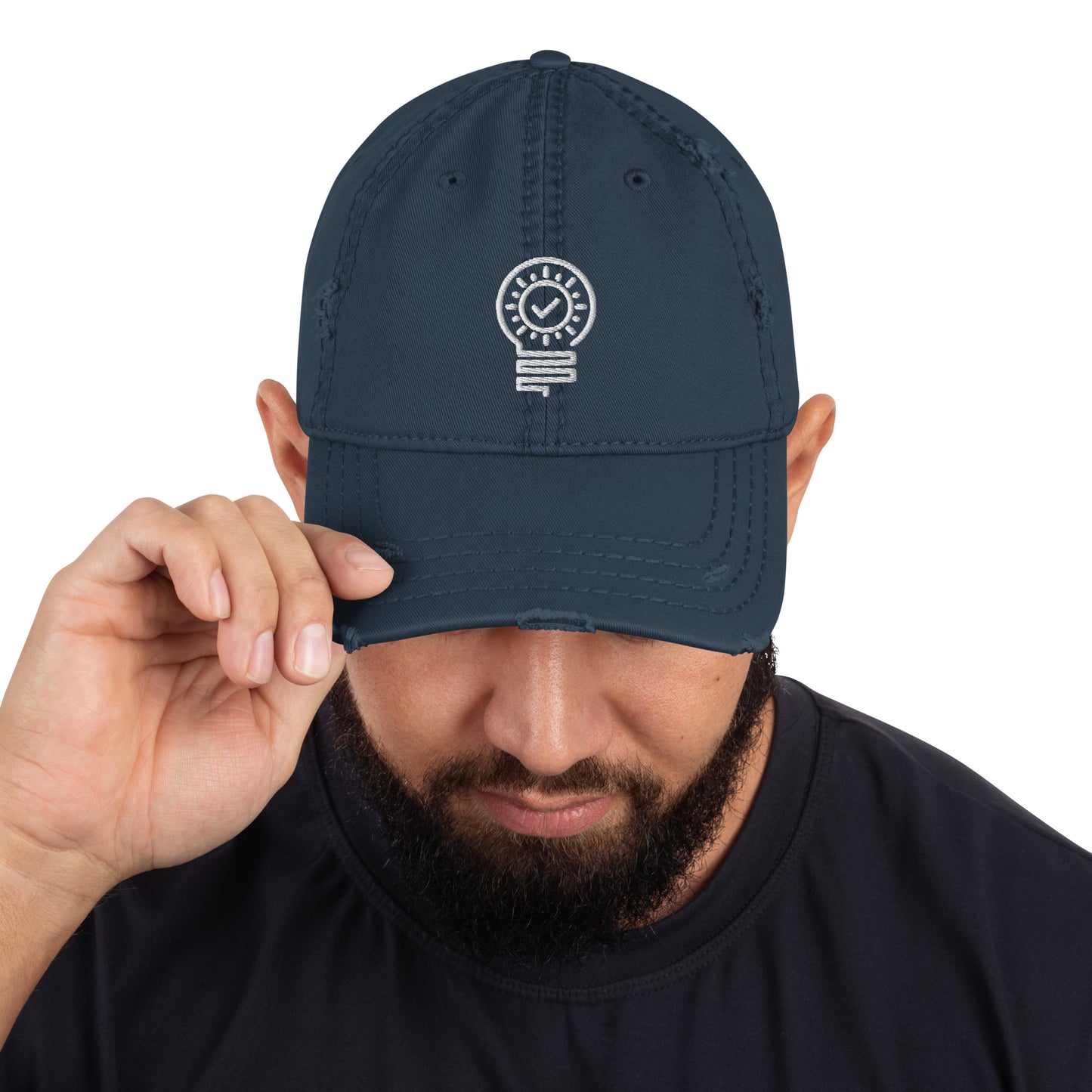 Check Bulb - Distressed Dad Hat