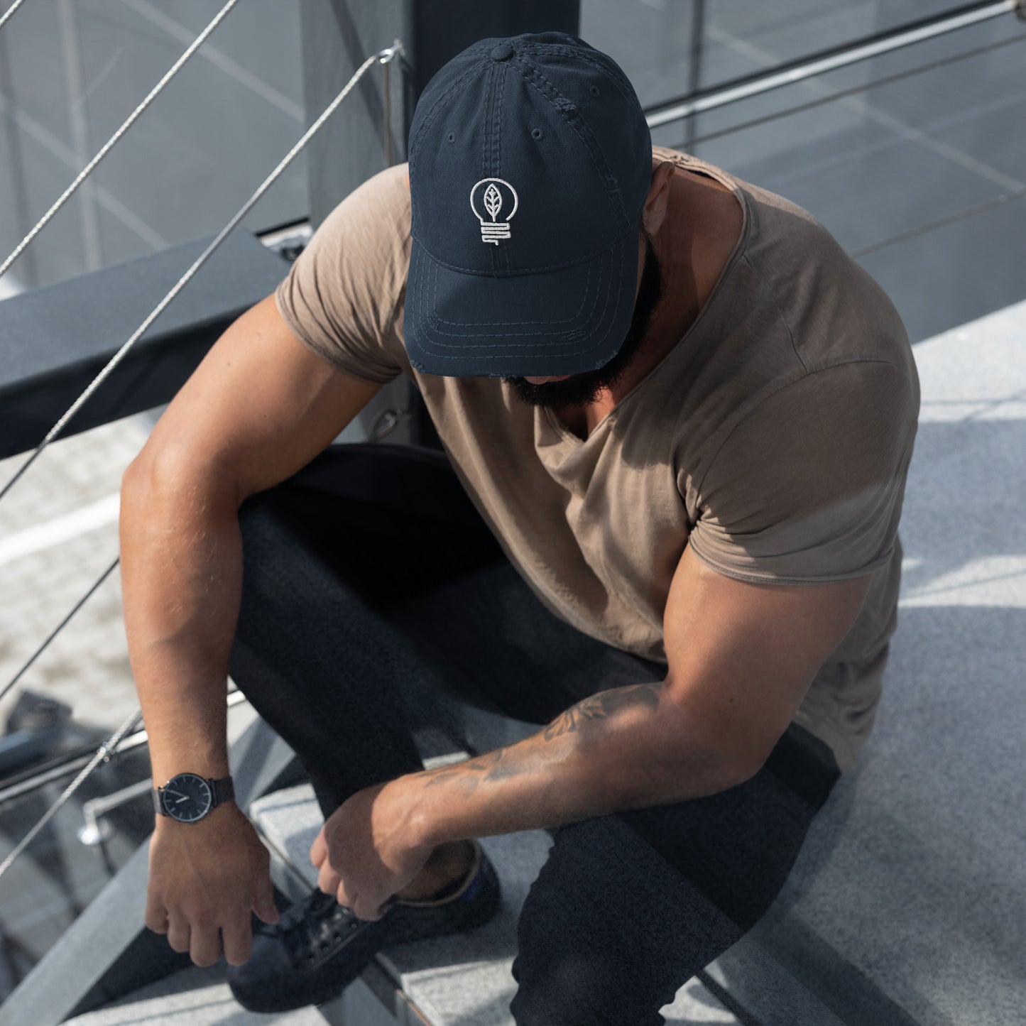 Leaf Bulb - Distressed Dad Hat