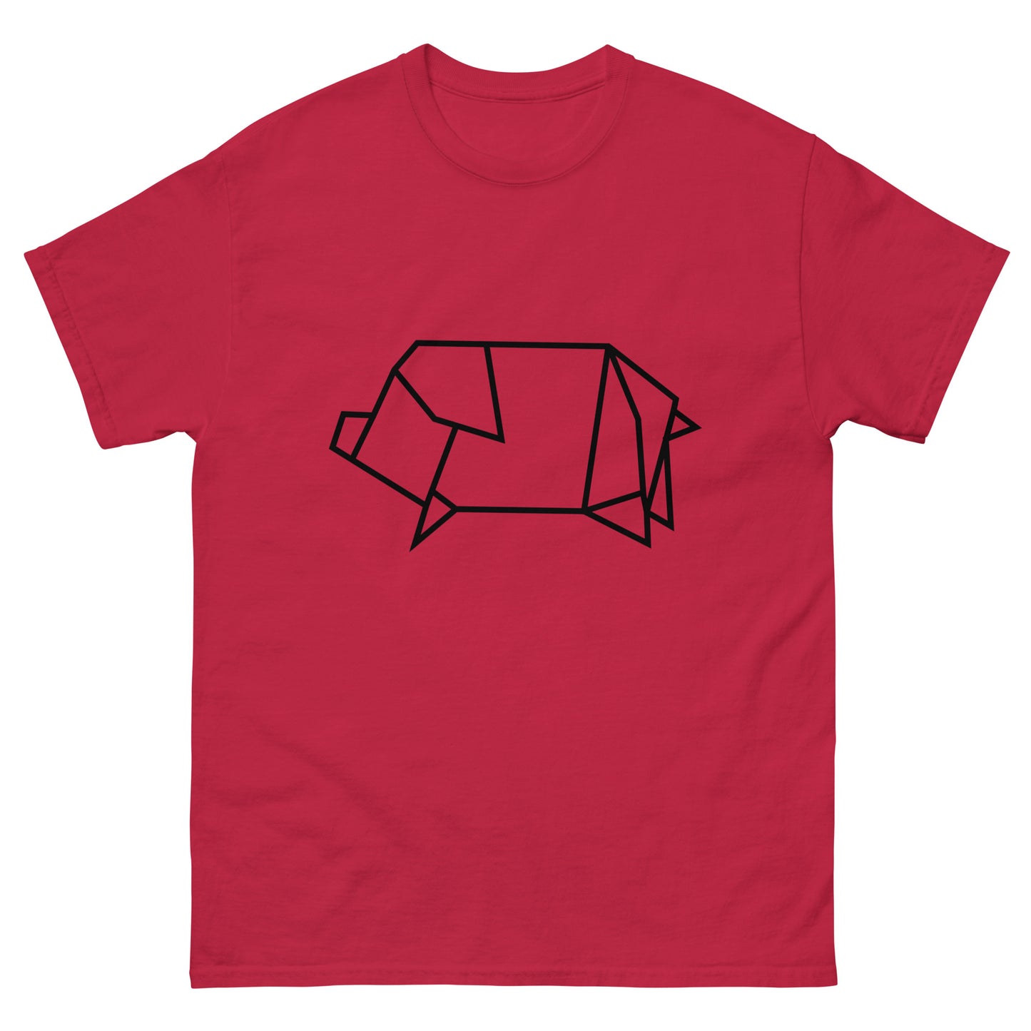 Pig (black) - Origami Series - Men's classic tee