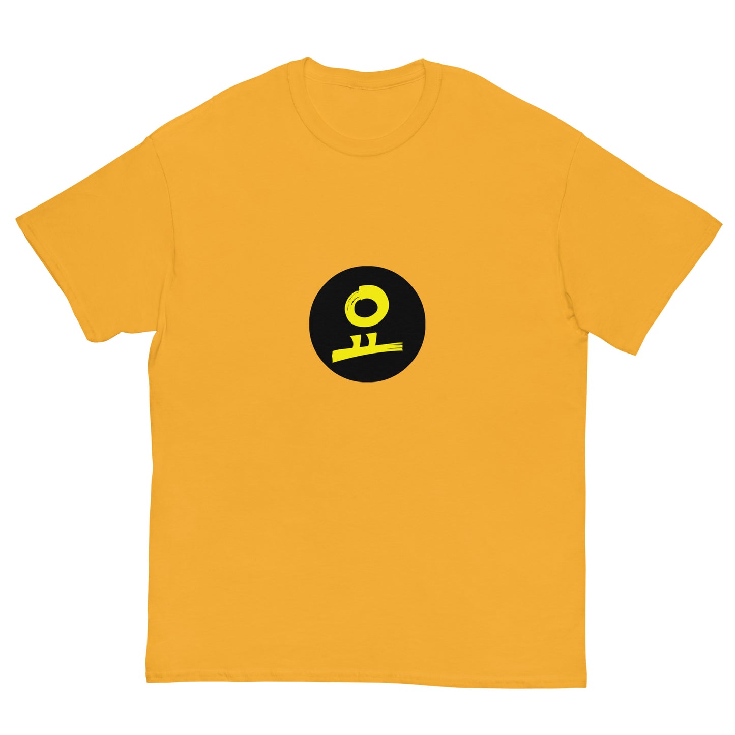 요 Yellow Black Fill Circle Stamp