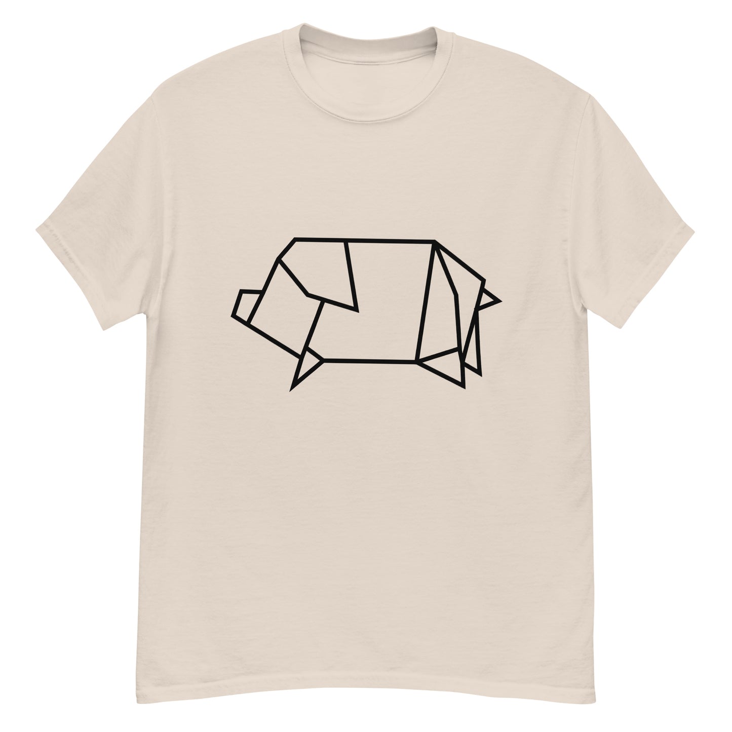 Pig (black) - Origami Series - Men's classic tee
