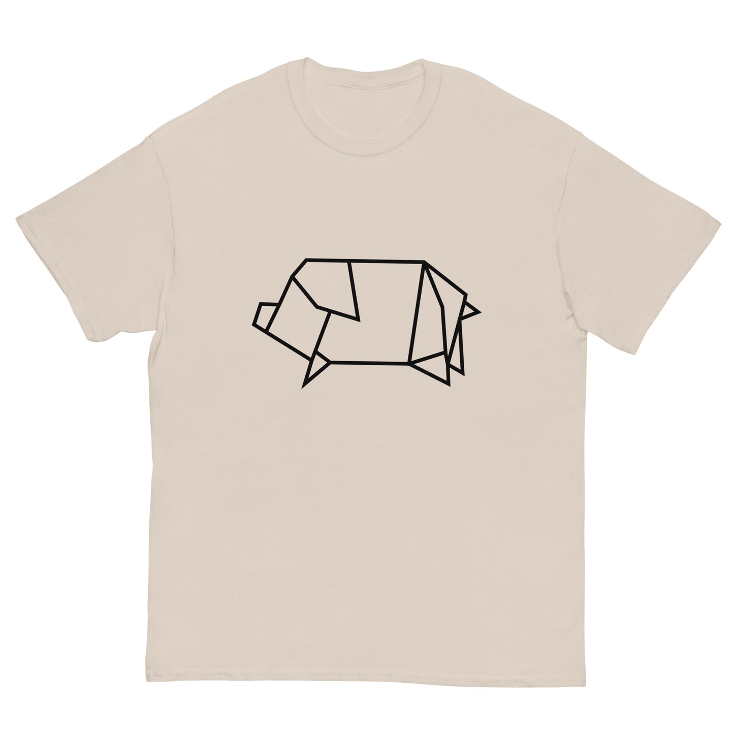 Pig (black) - Origami Series - Men's classic tee