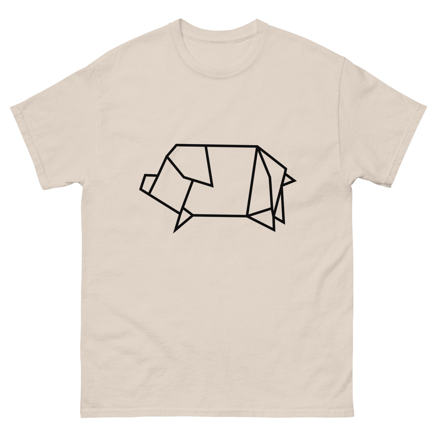 Pig (black) - Origami Series - Men's classic tee