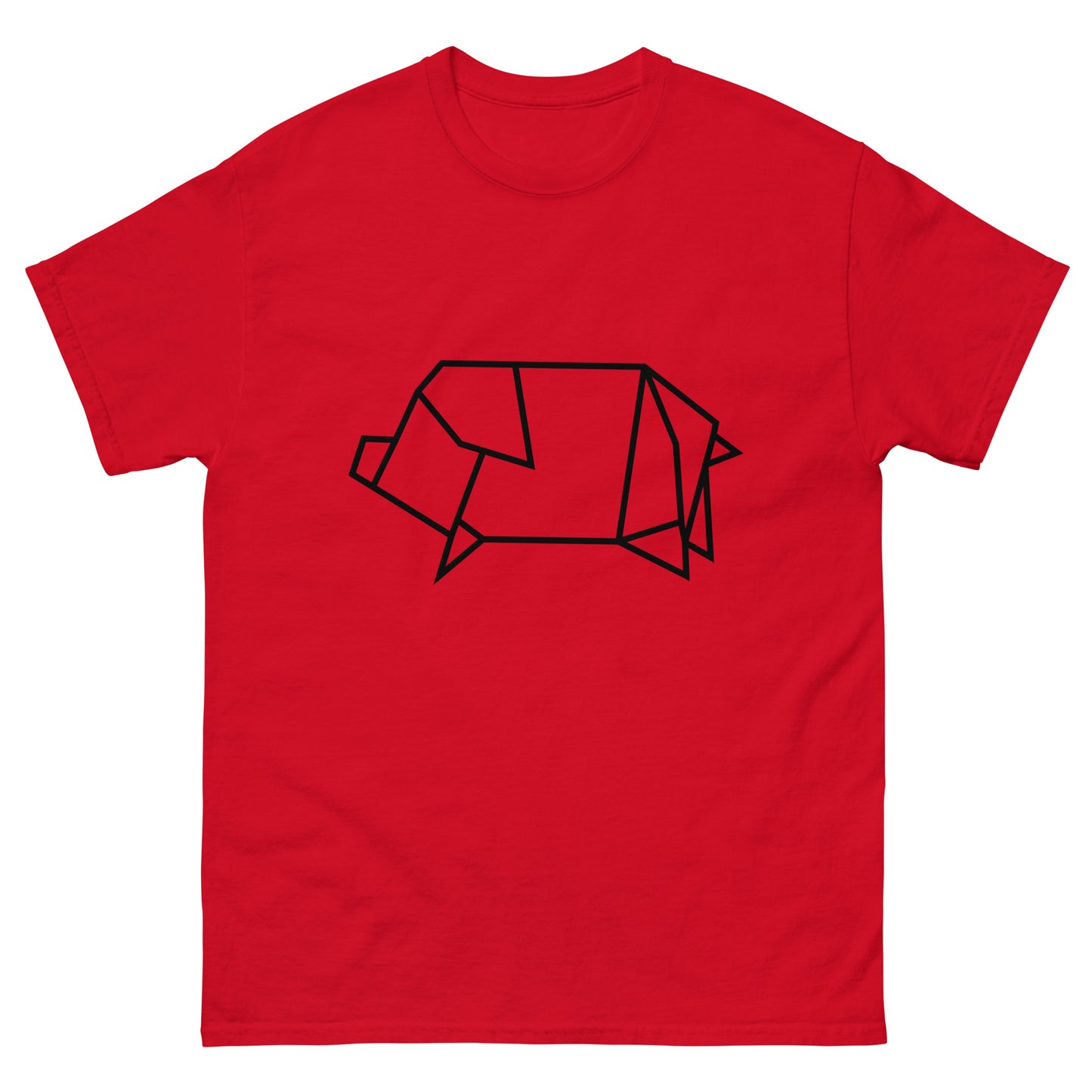 Pig (black) - Origami Series - Men's classic tee