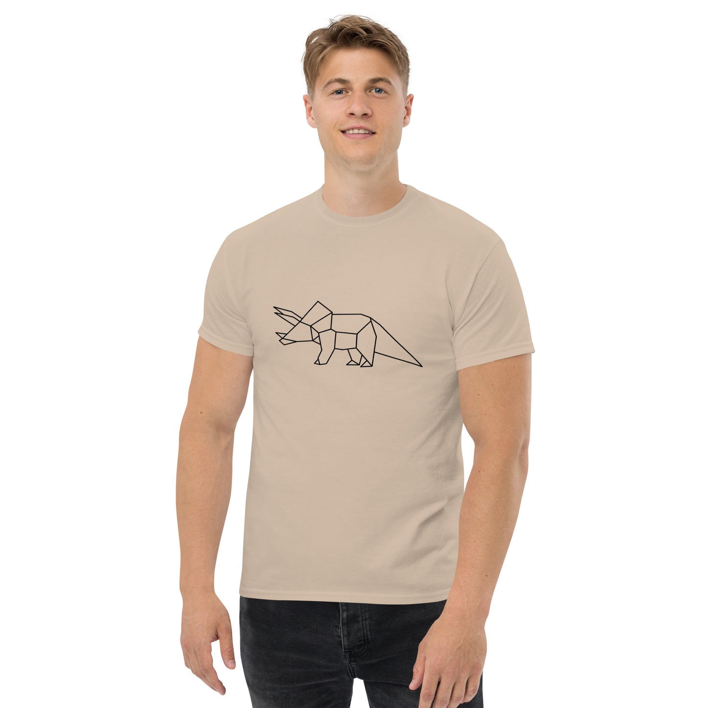 Triceratops (black) - Origami Series - Men's classic tee