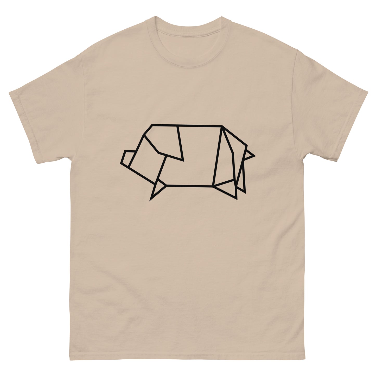 Pig (black) - Origami Series - Men's classic tee