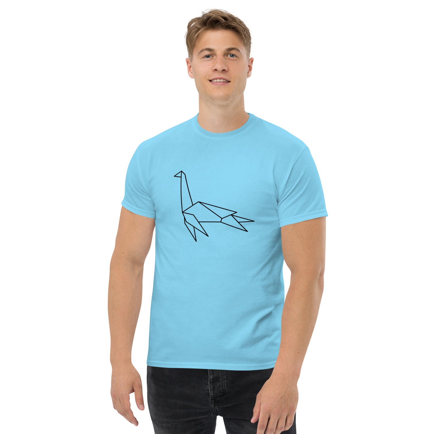 Plesiosaurus (black) - Origami Series - Men's classic tee