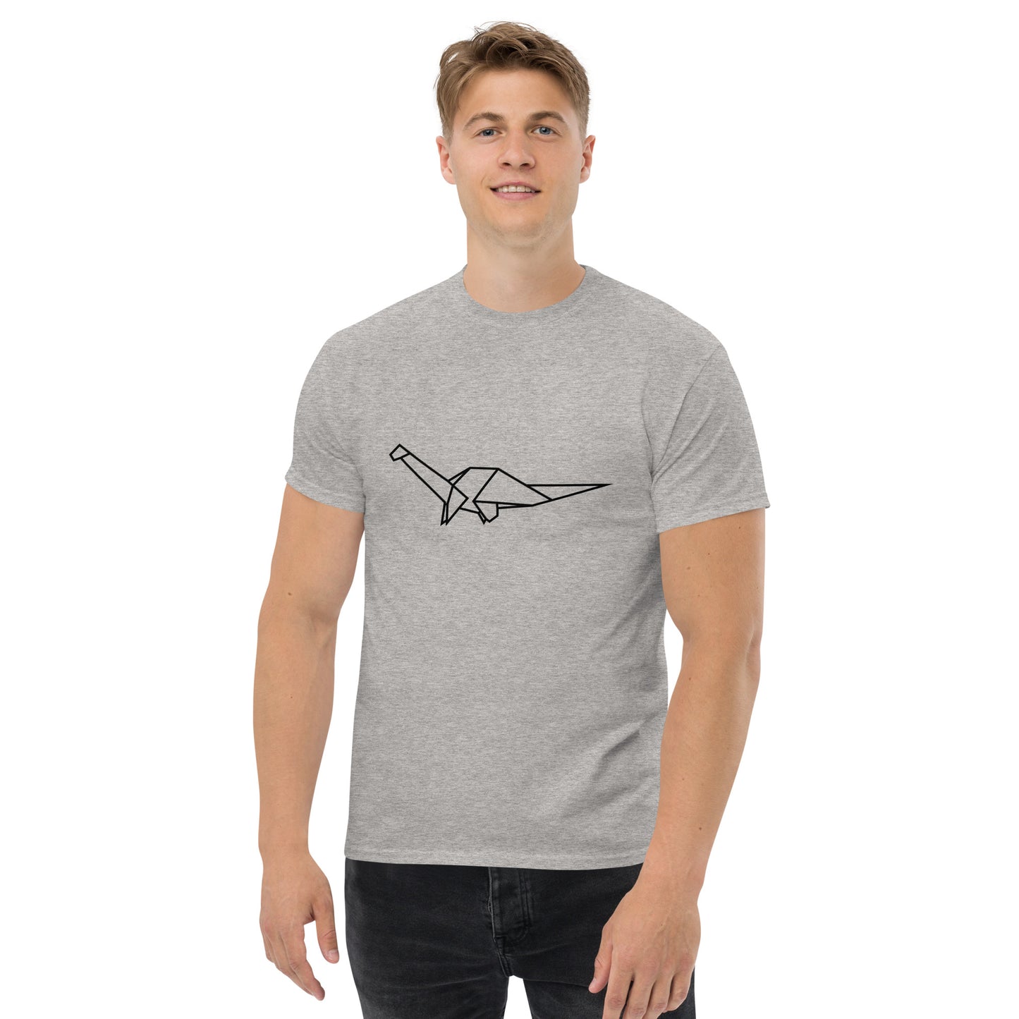 Brontosaurus (black) - Origami Series - Men's classic tee
