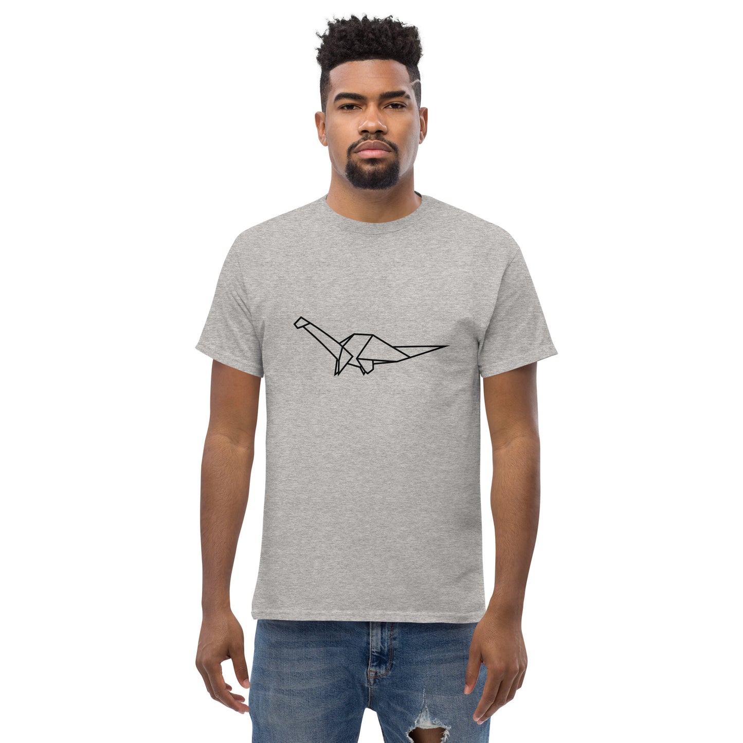 Brontosaurus (black) - Origami Series - Men's classic tee