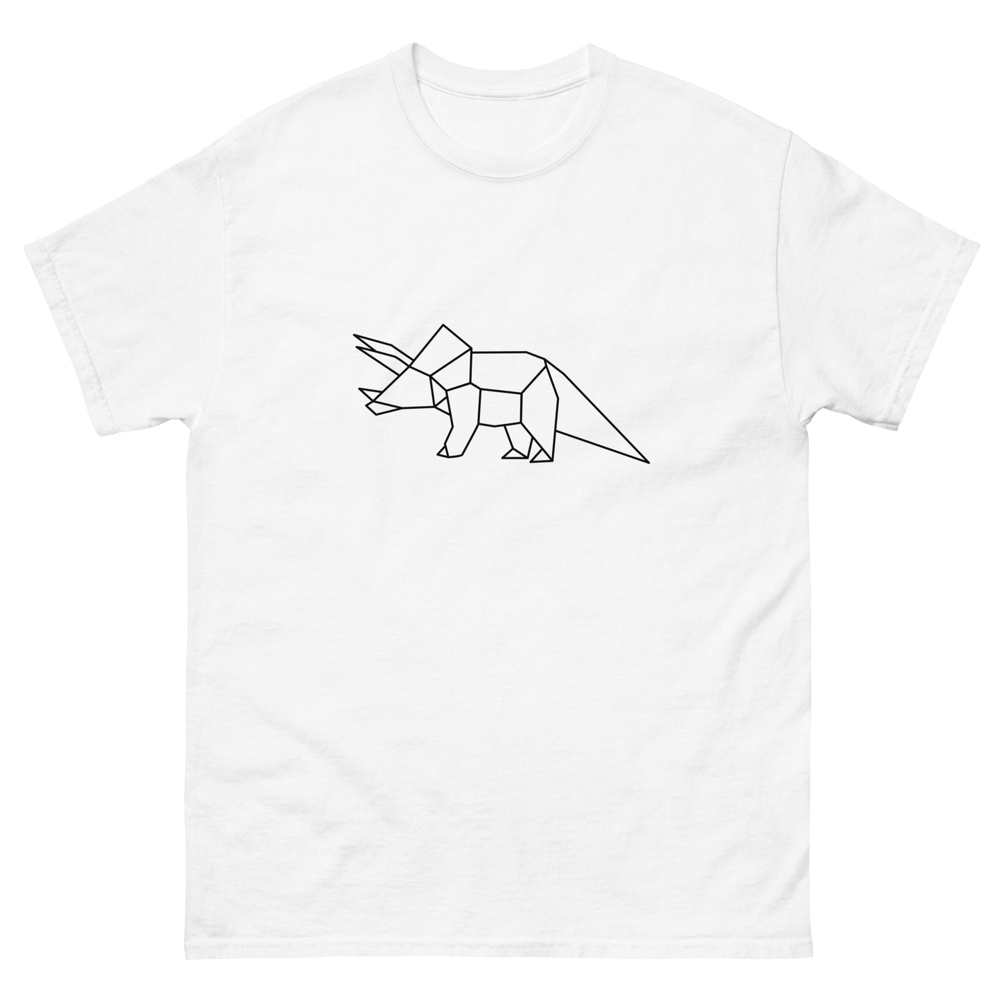 Triceratops (black) - Origami Series - Men's classic tee