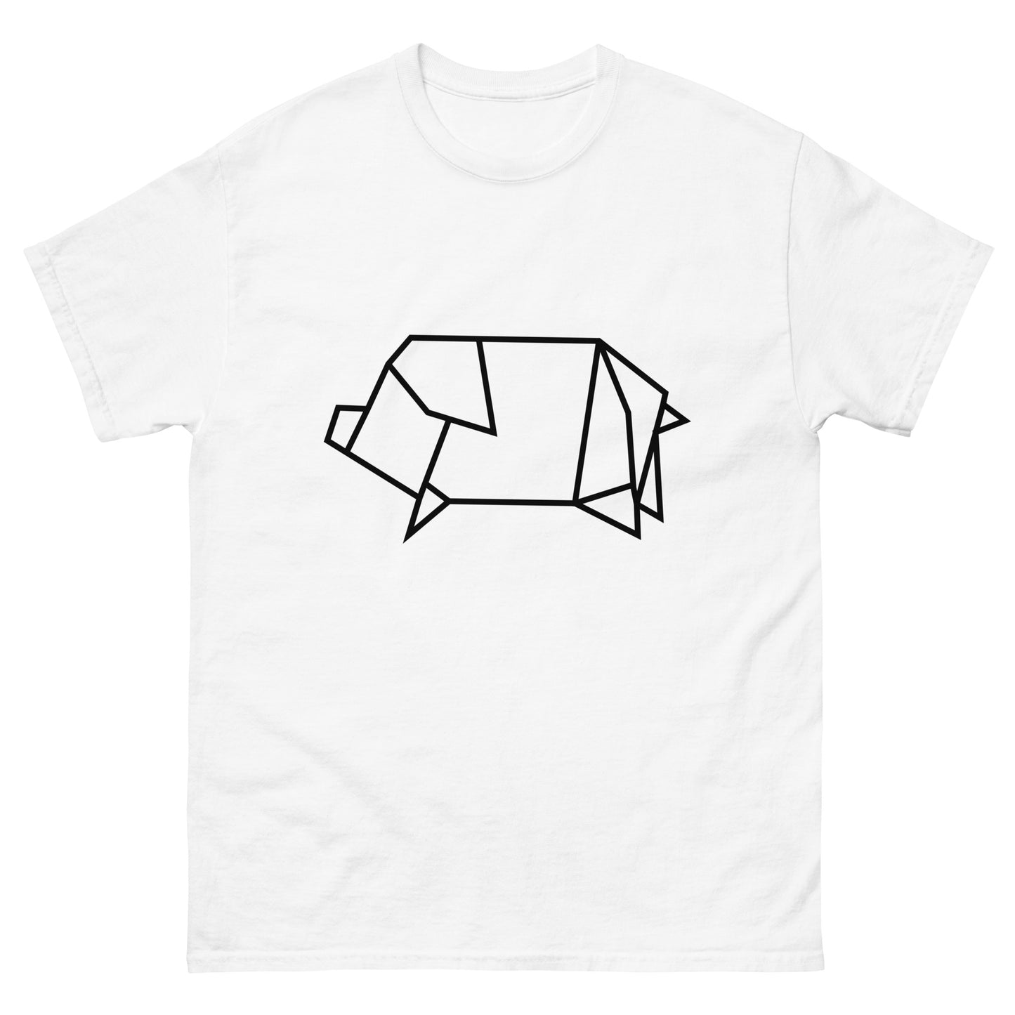Pig (black) - Origami Series - Men's classic tee