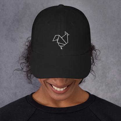 Rooster (white) - Origami Series - Cap