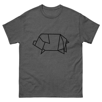 Pig (black) - Origami Series - Men's classic tee