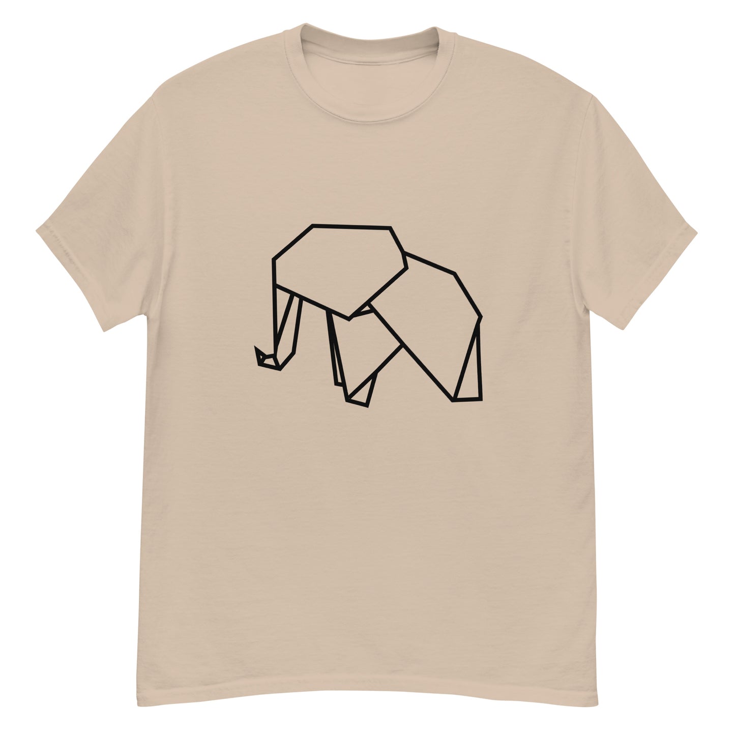 Elephant (black) - Origami Series - Men's classic tee